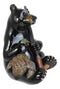 Western Rustic Hunter Black Bear Holding Shotgun And Mallard Duck Figurine Decor
