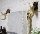 22" Wide Western Rustic Hunters Stag Deer Antlers Wall Towel Bar Rack Hooks