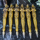 Pack Of 6 Egyptian Mask of King TUT Pharaoh Sarcophagus Figurine Ballpoint Pens