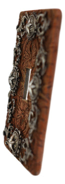 Set of 2 Western Stars With Lace Scroll Art Wall Single Toggle Switch Plates
