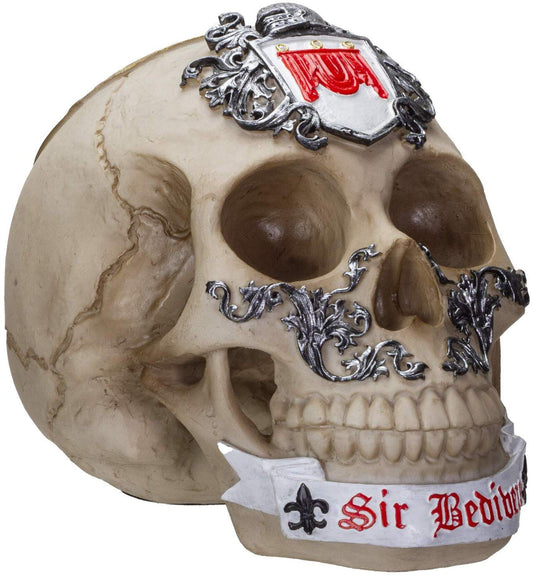 Ebros Knights of The Round Table King Arthur Skulls Sir Bedivere Skull Figurine