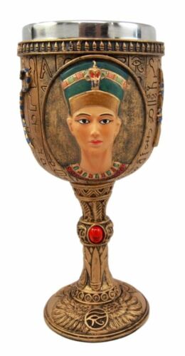 Egyptian Gods And Royalty Wine Goblets Set of 11 King Tut Nefertiti Anubis Seth