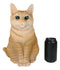 Lifelike Pet Pal Sitting Feline Striped Orange Tabby Cat Statue 12.75"Tall