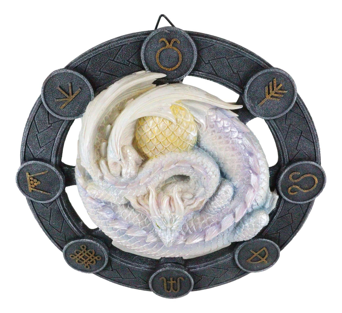 Ostara Drake Spring Equinox Wheel of The Year Sabbats Of The Dragon Wall Decor - Ebros Gift