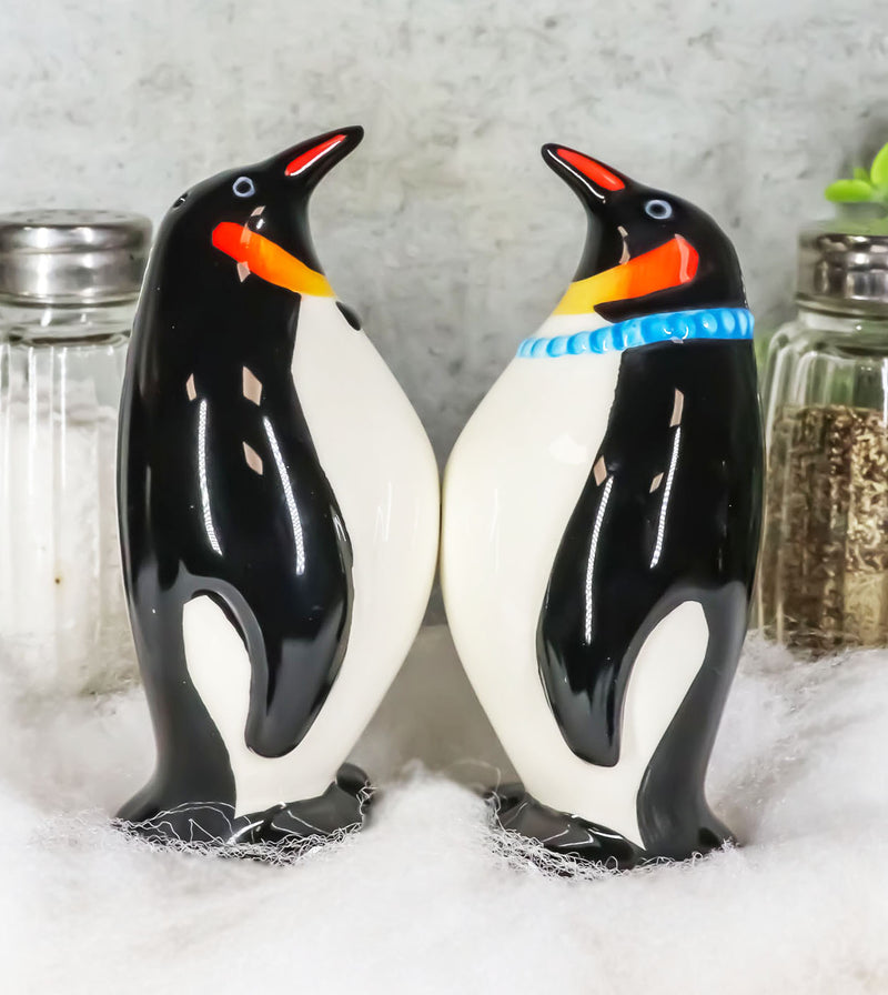 Polar Opposites Emperor Penguin Salt & Pepper Shakers Ceramic Magnetic Set