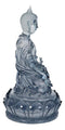 Blue Translucent Akshobhya Medicine Buddha Of Healing and Purity Figurine 5.75"H