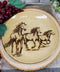 Ebros Western Rustic Running Horses Round Dessert Appetizer Salad Plates Set of 4