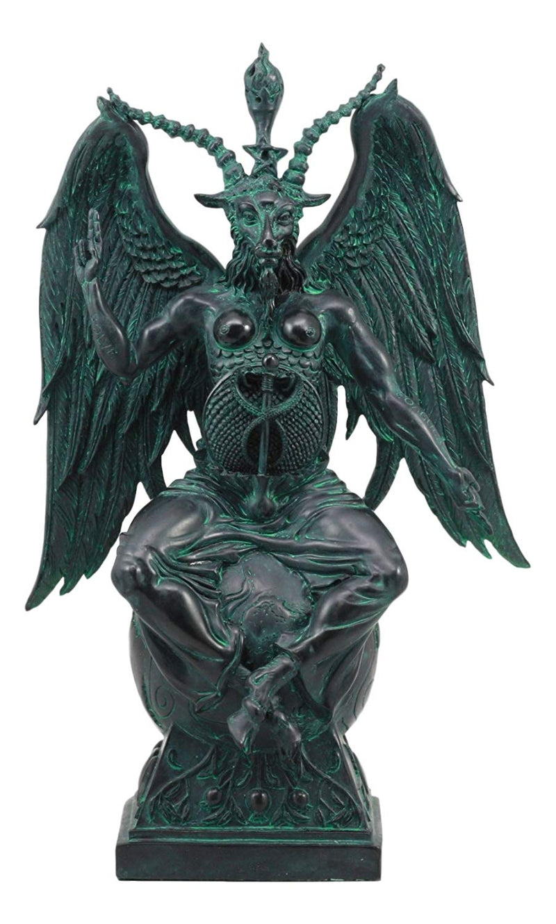 15"H Baphomet Sabbatic Goat Idol Occultic Statue Figurine Maxine Miller