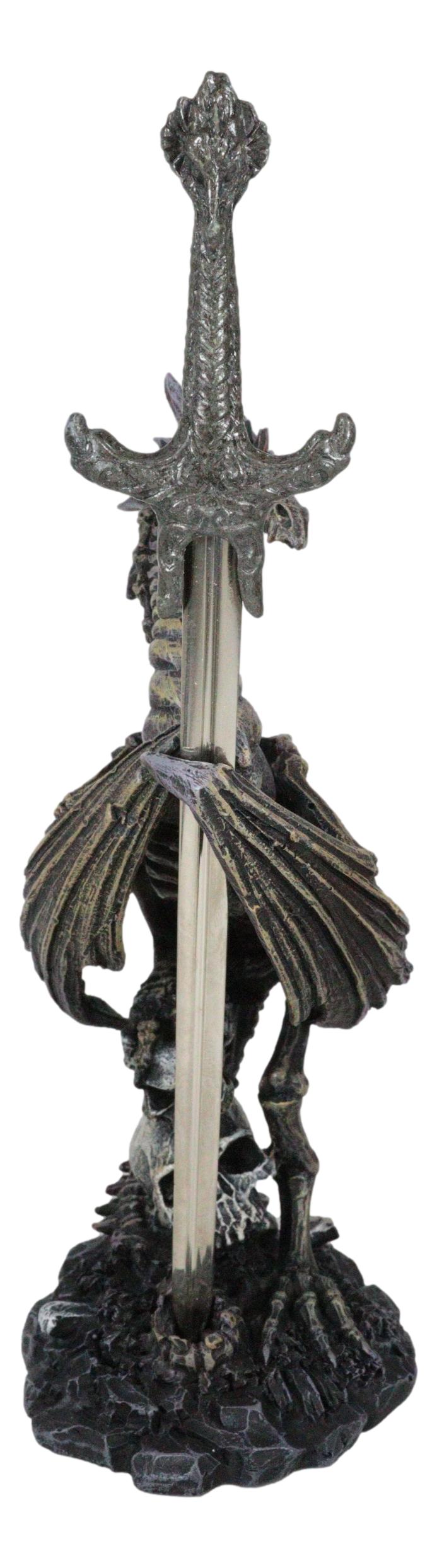 Ebros Litche Blade Ruth Thompson Skeleton Dragon Statue With Letter Opener Knife Decor