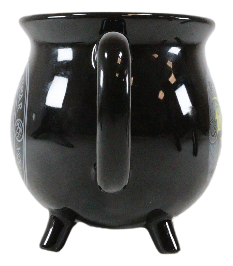 Wicca Sabbats Wheel of The Year Mabon Dragon Heat Color Changing Cauldron Mug