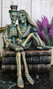 Love Never Dies Skeleton Couple Bride and Groom Sitting Shelf Sitter Figurine