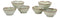 Ebros Made In Japan 3.75" Diameter Light Blue Plum Set of 6 Irregular Bowls