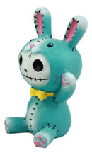 Larger Furrybones Blue Bunny Rabbit Figurine 4"H Bun Bun Hooded Skeleton Monster