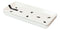 Ebros Japanese White Neta Zara Porcelain Sashimi Chef Serving Plate 2-PK For Sushi Box