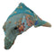 Marine Blue Dolphin Hand Crafted Paper Mache In Colorful Sari Fabric Figurine
