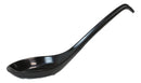 Glossy Black Melamine Ladle Style Soup Spoons With Hook Ends 1oz Set of 6 Spoon
