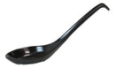Glossy Black Melamine Ladle Style Soup Spoons With Hook Ends 1oz Set of 12 Spoon