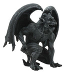 Winged Horned Devil Gargoyle Statue 6.25" Tall Notre Dame Evil Warden Gargoyle