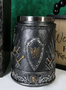 Ebros Gift Large Medieval Dragon Iron Throne Of Swords And Heraldry Crest Shields Coffee Mug 14oz Drinking Beer Stein Tankard Cup Fantasy Dungeons And Dragons Elixir Of Life Valyrian Steel Blades