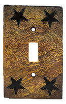 Set of 2 Western Stars Silhouette Textured Wall Single Toggle Switch Plates