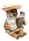 Ebros Mexican Chihuahua With Sombrero Hat And Serape Salt Pepper Shakers Holder 7"H