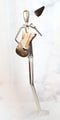 Decorative Hand Made Recycled Metal Guitar Instrument Player Musician Statue
