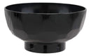 Ebros Japanese Contemporary Black Lacquer Ridged Bowls Made In Japan Set of 10