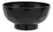 Ebros Japanese Contemporary Black Lacquer Ridged Bowls Made In Japan Set of 10
