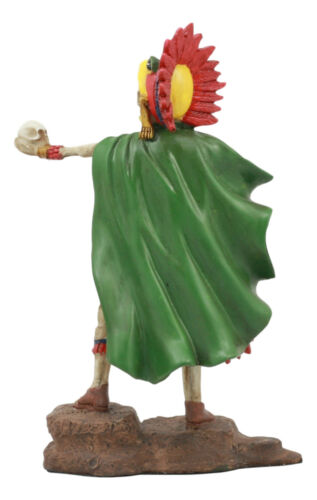 Tenochtitlan Aztec Eagle Warrior Skeleton Statue Day of The Dead Skull Phantom - Ebros Gift