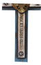 Large Western USA Air Force Patriotic Bald Eagle Emblem Blue Memorial Wall Cross