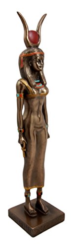 Ebros Egyptian Queen Goddess Isis Ra Decorative Figurine 9"H In Faux Bronze Sculpture - Ebros Gift