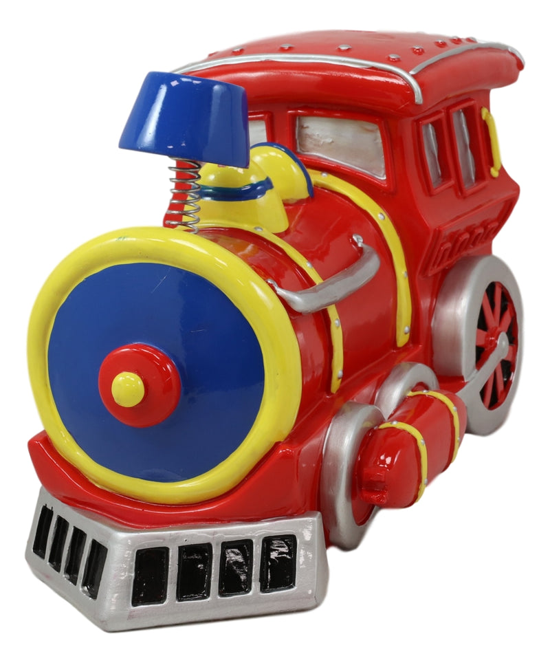 Large Red Choo Choo Train Boys Girls Children Money Coin Piggy Bank Figurine