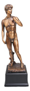 Ebros Renaissance Art Michelangelo Nude King David Bronze Electroplated Resin Statue