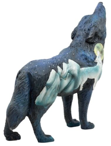 Starry Nights Native Tribal Howling Wolf Totem Spirit Figurine Collection 6.25"L