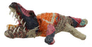 River Alligator Crocodile Hand Crafted Paper Mache Colorful Sari Fabric Figurine