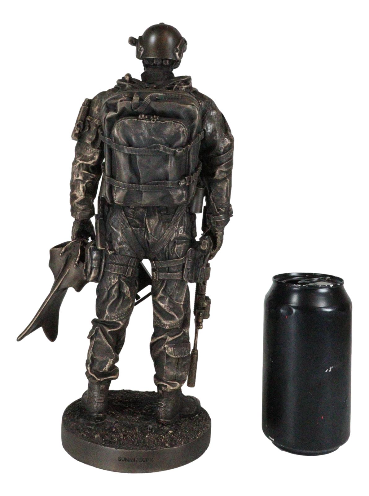 Large Military Navy Seal Statue 12.75"Tall Special Task Force Unit Soldier
