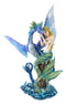 Ebros Nautical Green Tail Mermaid Ariel With Leviathan Ocean Dragon Fairy Statue