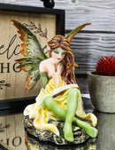 Once Upon A Time Summer Romance Bookworm Fairy In Radiant Yellow Dress Statue