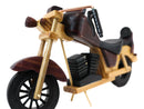 Hand Made Wood Retro Style Flathead Chopper Motorcycle Bike Wine Holder Figurine
