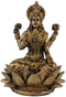 Ebros Vastu Hindu Goddess Of Prosperity Lakshmi Seated Lotus Miniature Figurine