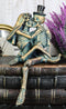 Love Never Dies Skeleton Couple Bride and Groom Kissing Shelf Sitter Figurine