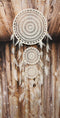 Bohemian Chic Hand Woven Triple Rings Macrame Dream Catcher Feathers Wall Decor