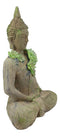 Ebros Shakyamuni Buddha With Ushnisha Head And Floral Succulents Statue 15" Tall