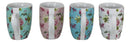 Ebros Victorian Floral Blossoms Porcelain 8oz Mug 4"Tall Coffee Tea Cup Set of 4 - Ebros Gift