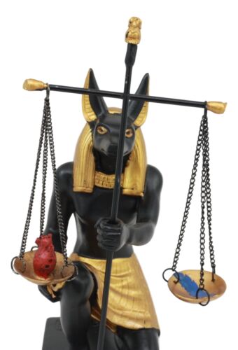 Ancient Egyptian God Of Afterlife Anubis Holding The Scales of Justice Statue