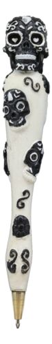 Set Of 3 Black White Dias De Los Muertos Day Of The Dead Sugar Skull Pen Pens