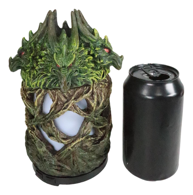 Ebros Greenman Dryad Tree Hydra 4 Headed Dragon Aroma Oil Diffuser With LED Lights