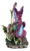 Pink And Blue Valentines Love Dragons Couple With Intertwined Tails Figurine