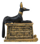 Ebros Egyptian God Hieroglyphic Anubis Dog Egyptian Miniature Cartouche Box