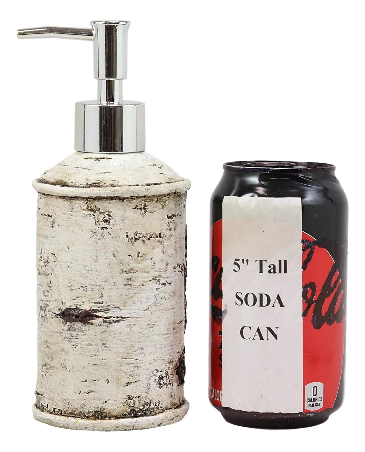 Ebros Rustic Black Bear Faux Birch Liquid Soap Or Lotion Pump Dispenser